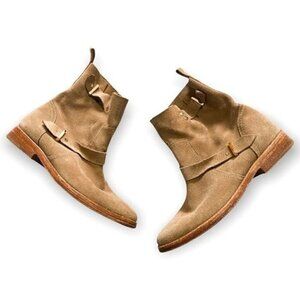 Joie Hoxton Suede Beige Spring Ankle  Boots, size 36.5EU
